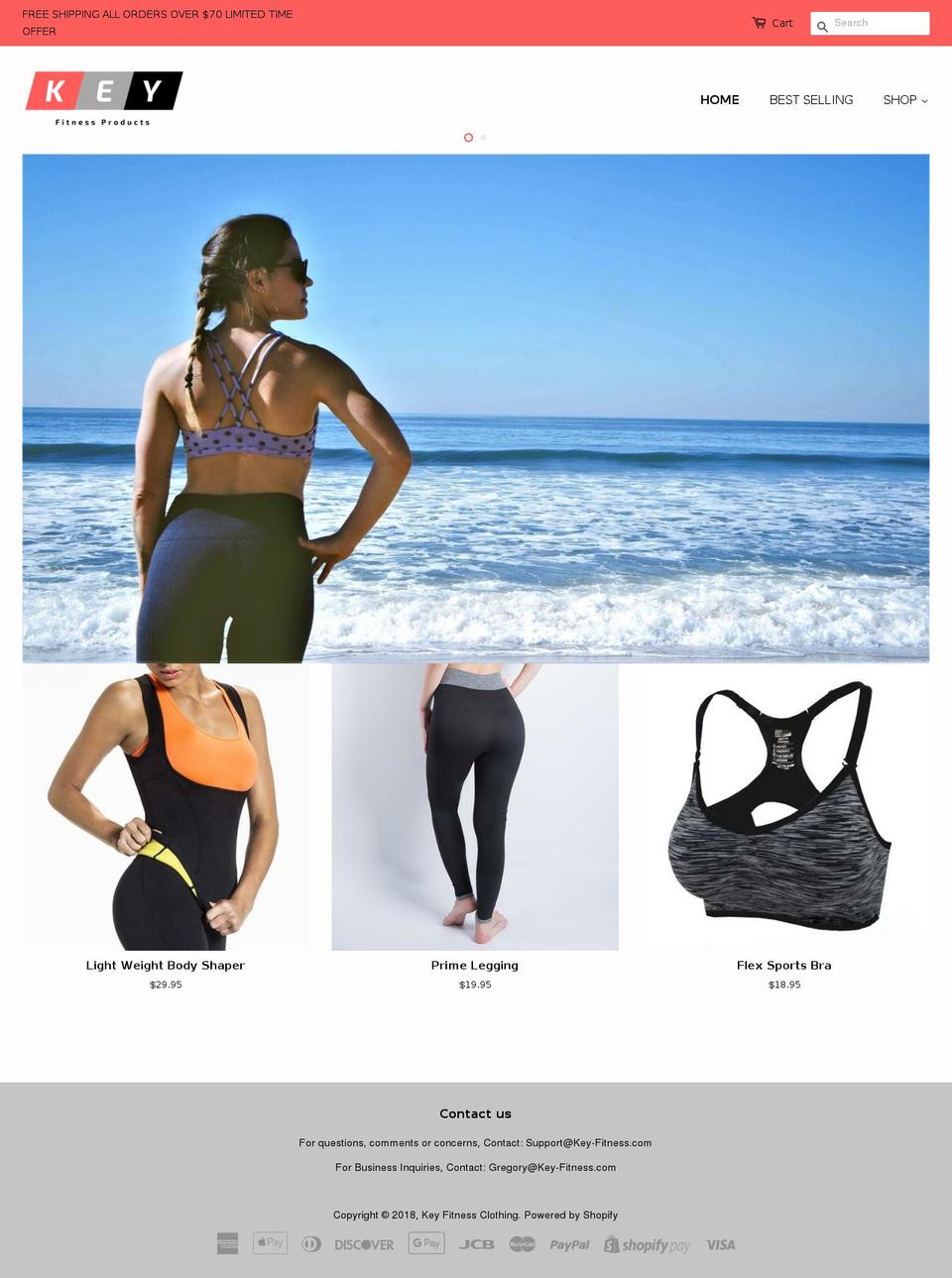 key-fitness.com — Shopify storefront screenshot
