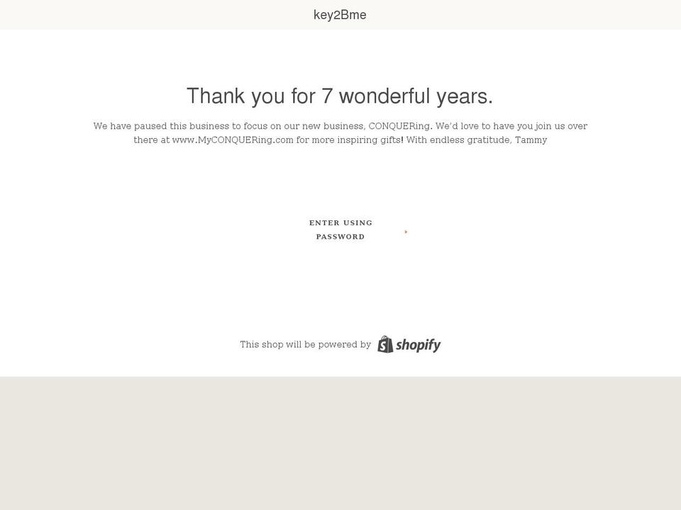 key2bme.com shopify website screenshot