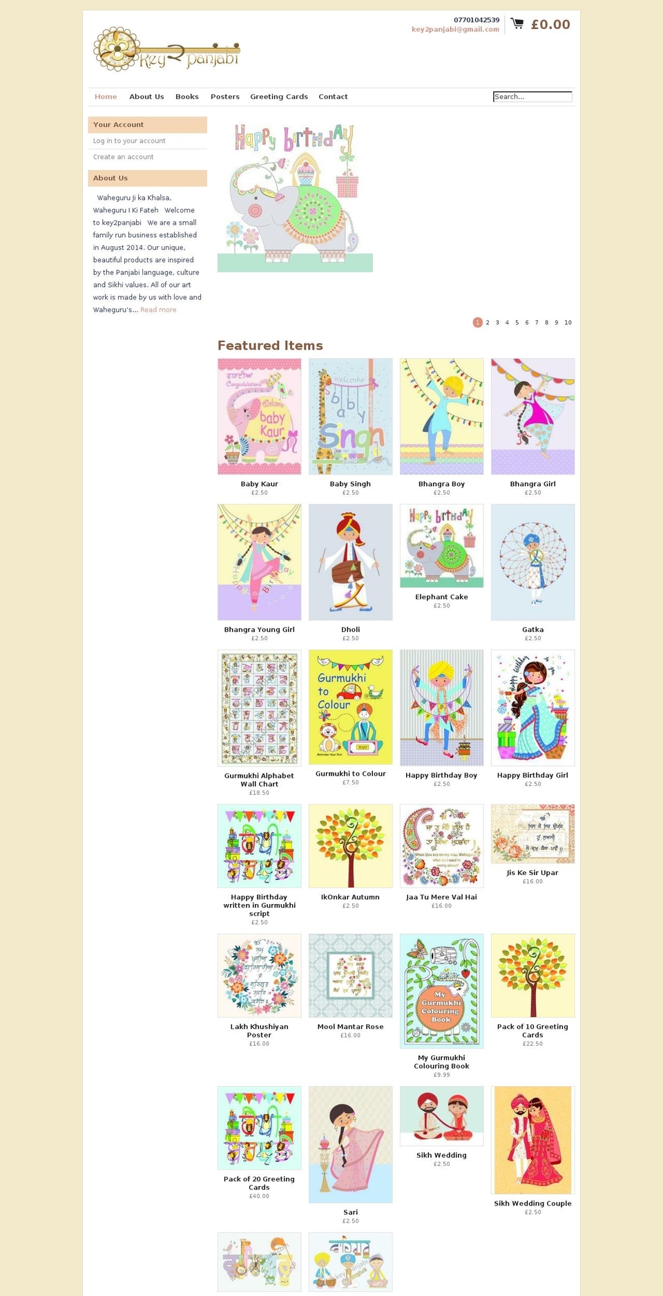 key2panjabi.com — Shopify storefront screenshot