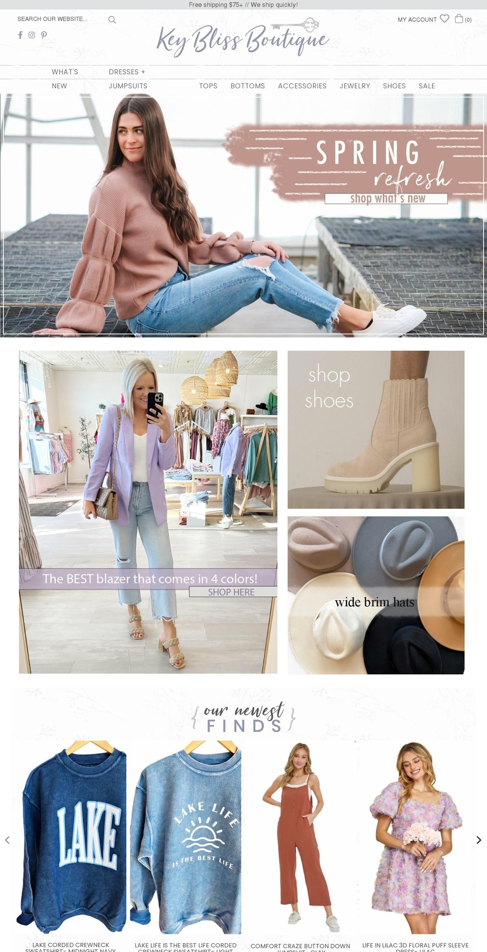 keyblissboutique.com shopify website screenshot