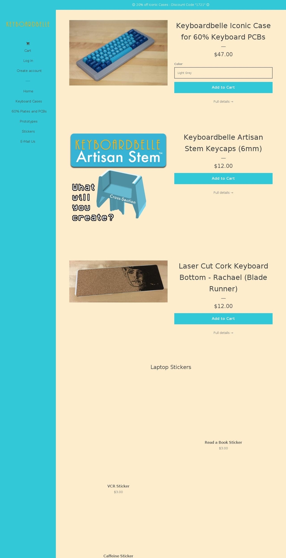 keyboardbelle.com shopify website screenshot