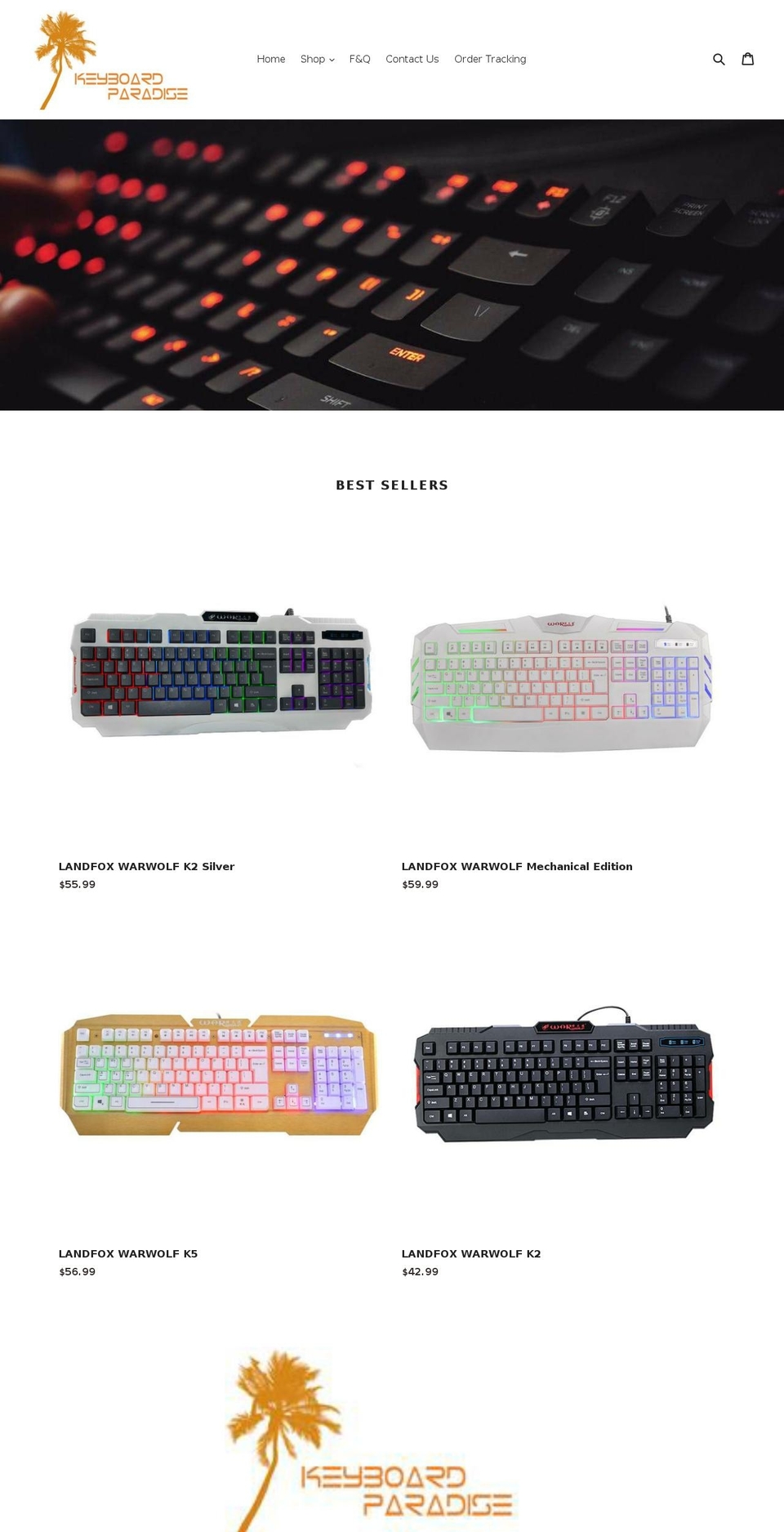 keyboardparadise.com — Shopify storefront screenshot