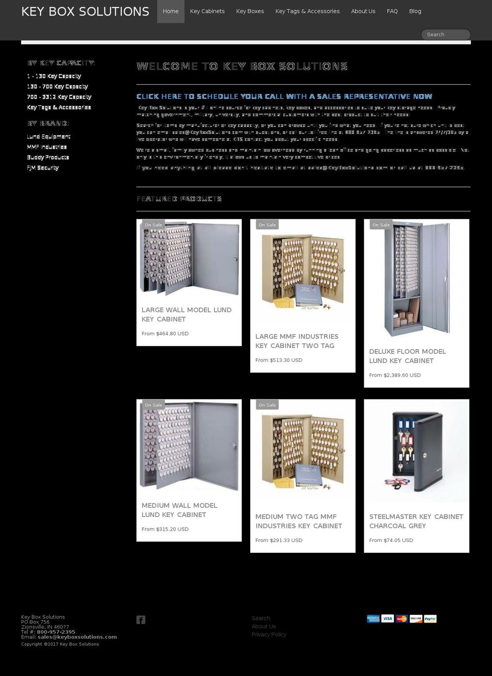 keyboxsolutions.com shopify website screenshot