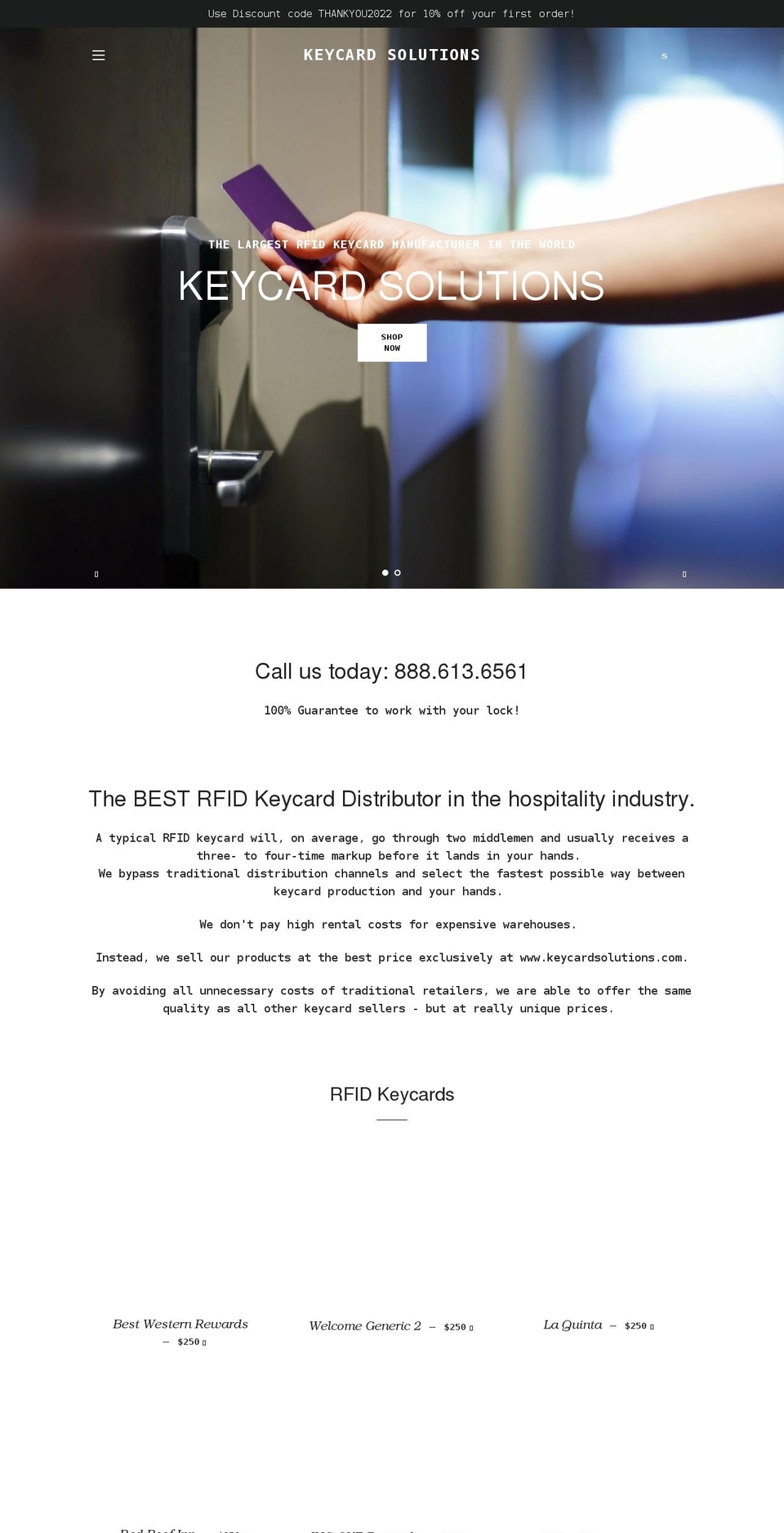 keycardsolutions.com shopify website screenshot