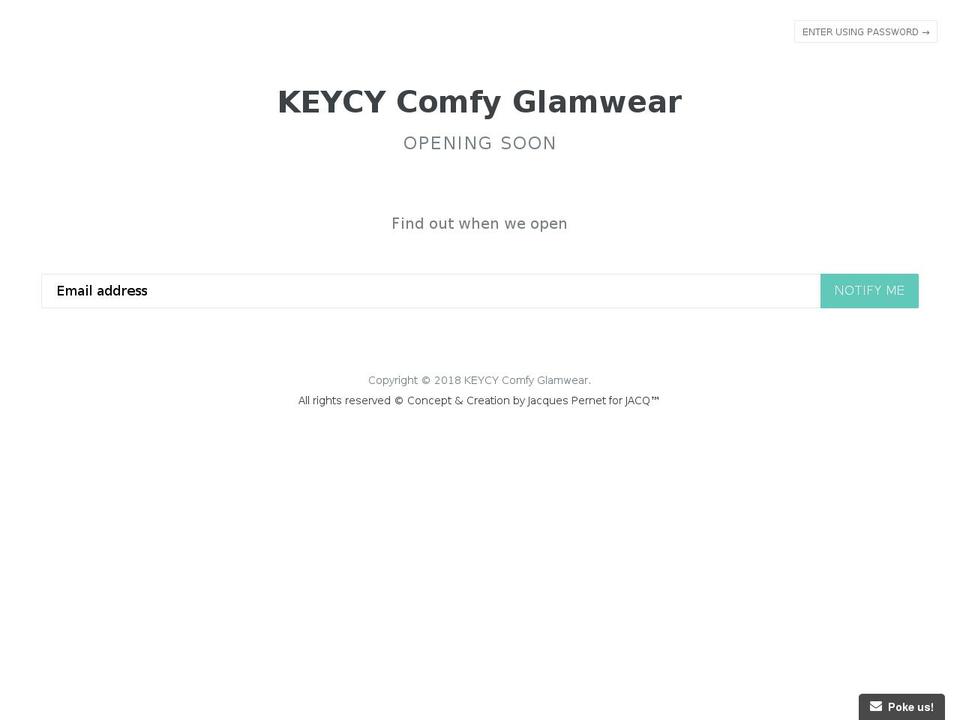 keycy.be shopify website screenshot