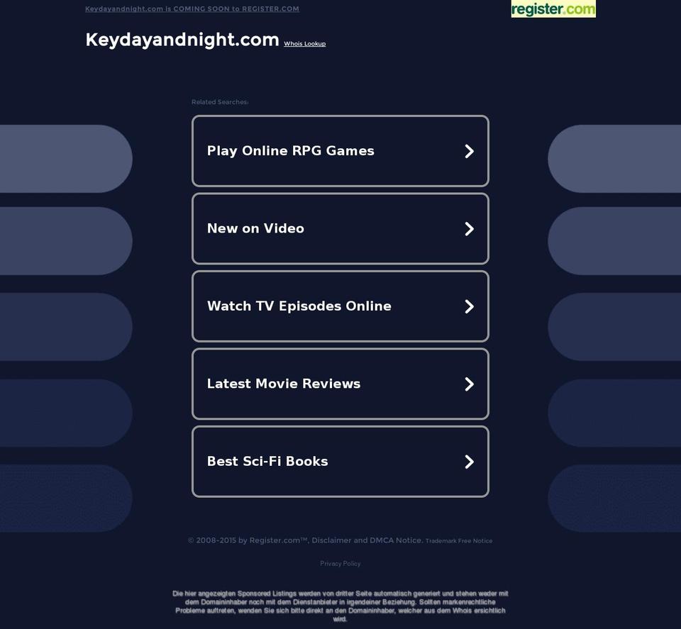 keydayandnight.com — Shopify storefront screenshot