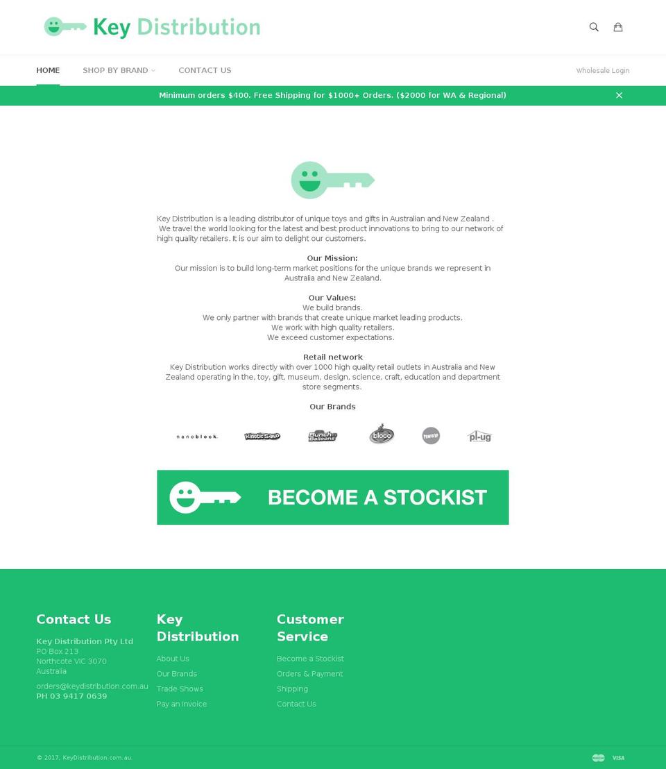 keydistribution.com.au shopify website screenshot