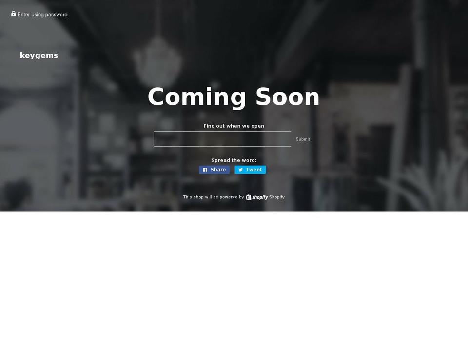keygems.com — Shopify storefront screenshot