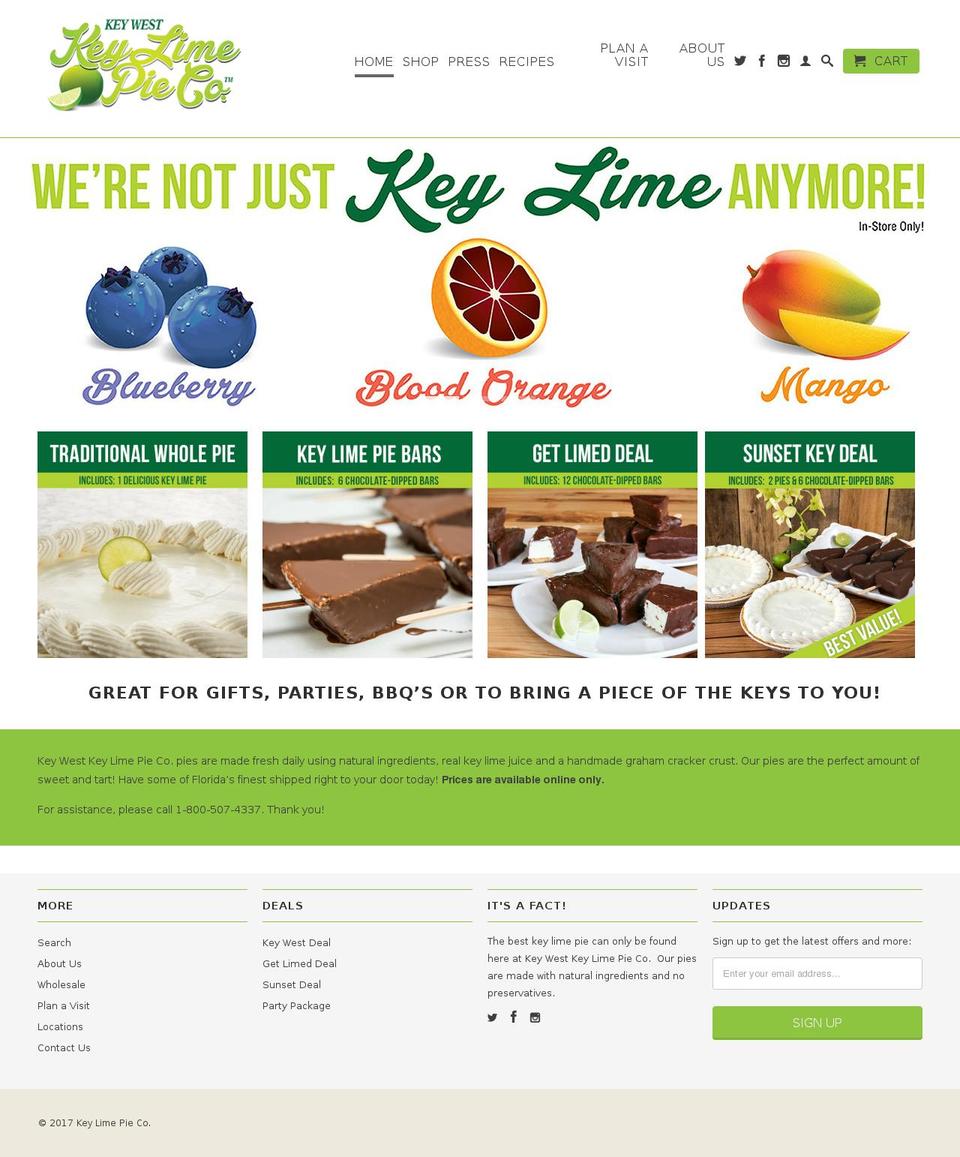 keylimepieco.com shopify website screenshot