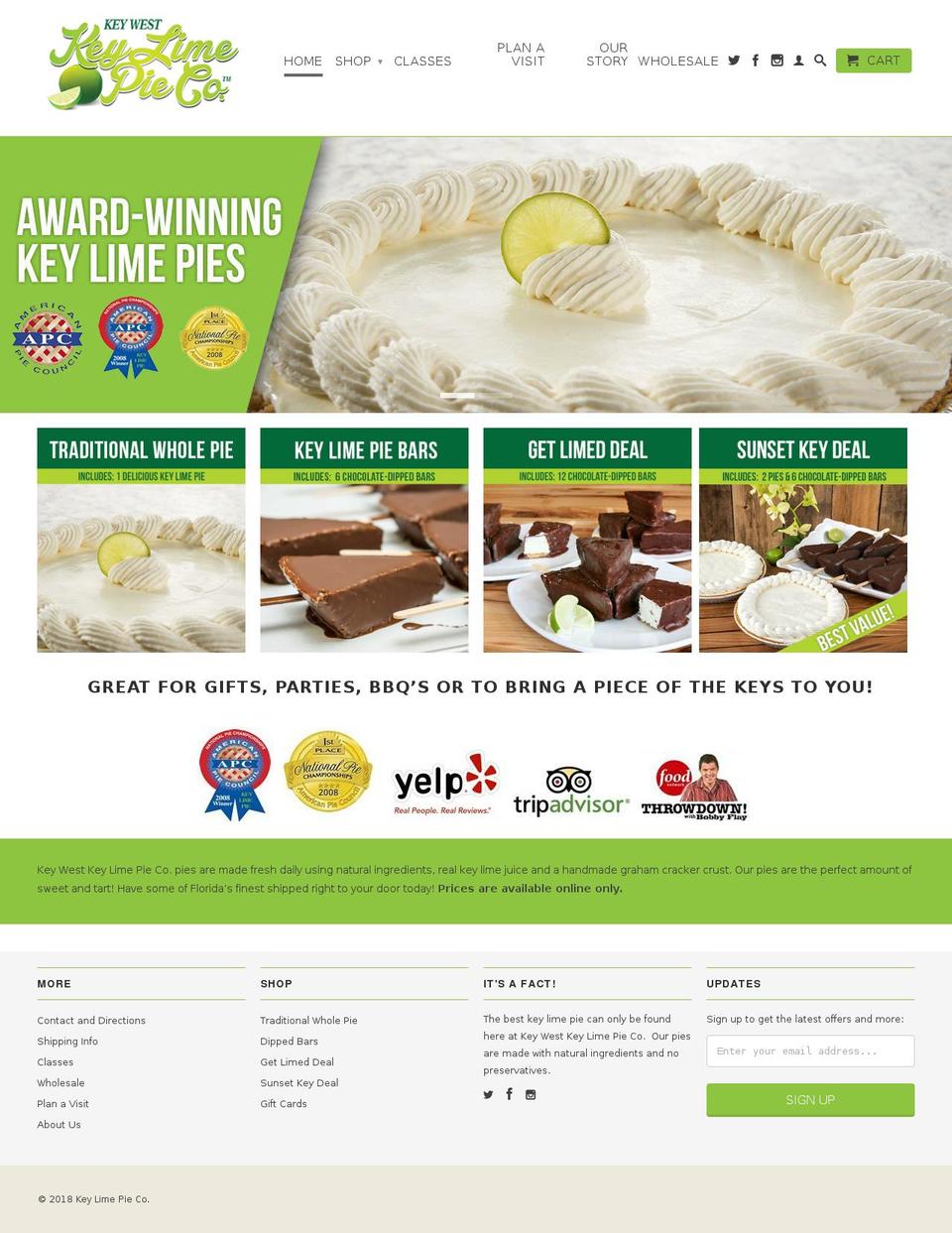 keylimepiecompany.com — Shopify storefront screenshot