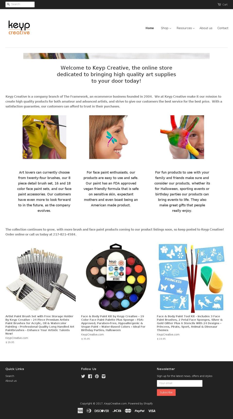 keypcreative.com shopify website screenshot