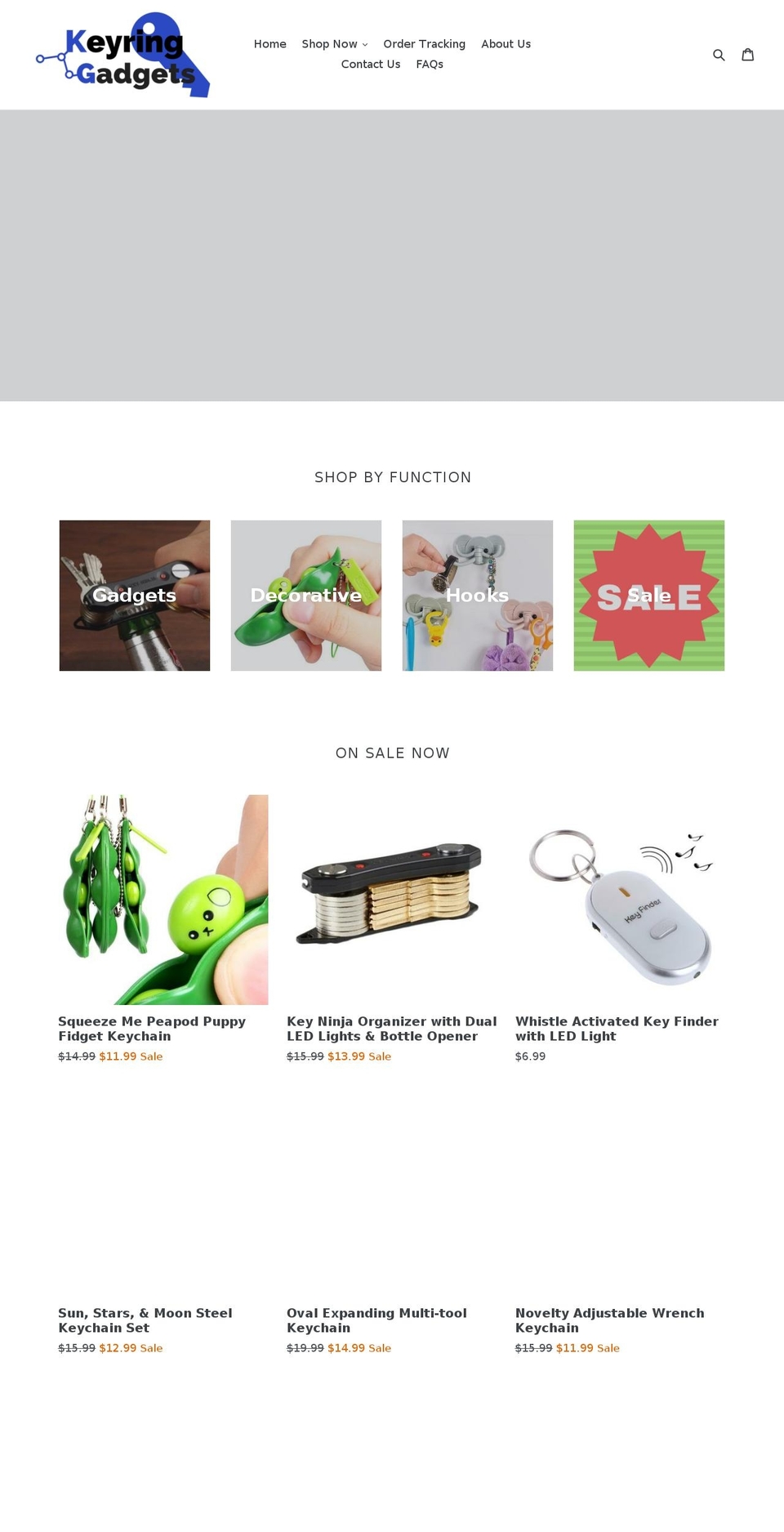 keyringgadgets.com — Shopify storefront screenshot