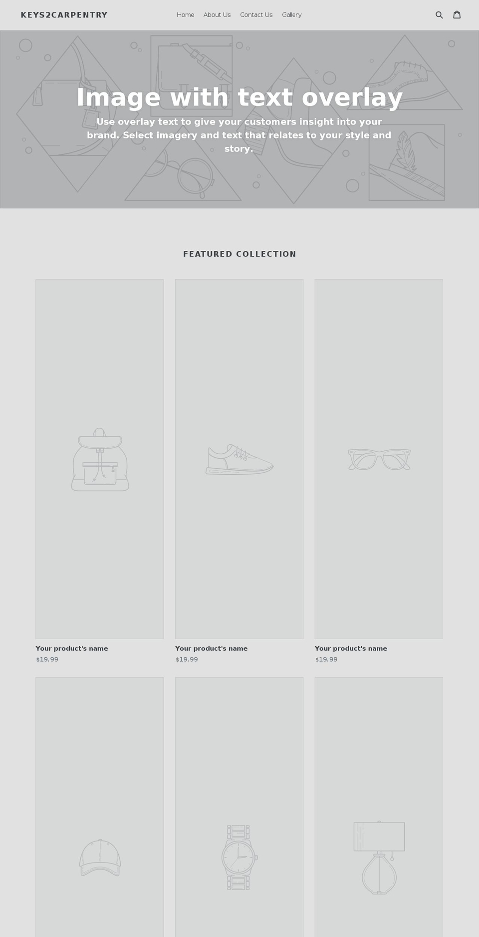 keys2carpentryhome.com — Shopify storefront screenshot