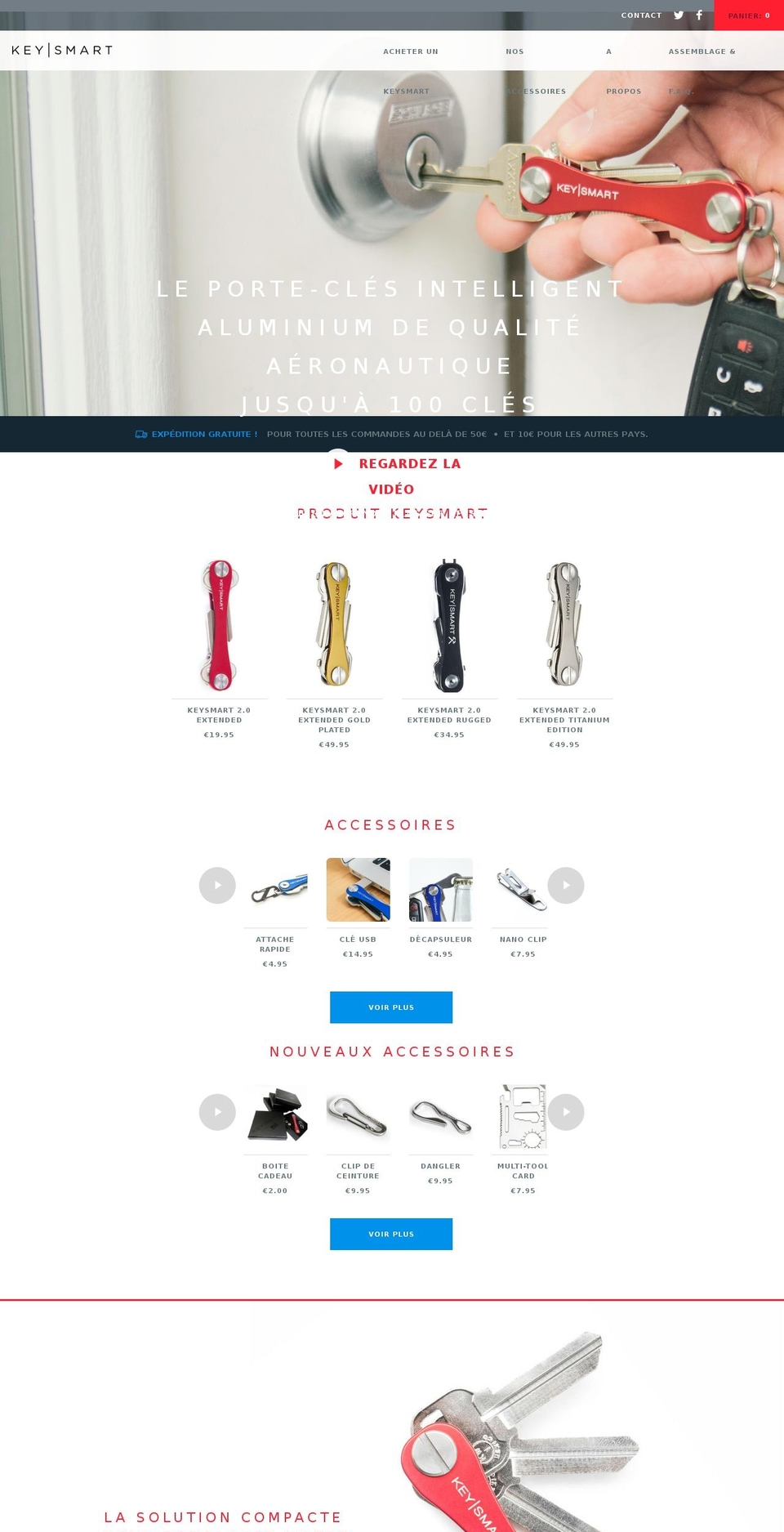 Smart Shopify theme site example keysmart.fr