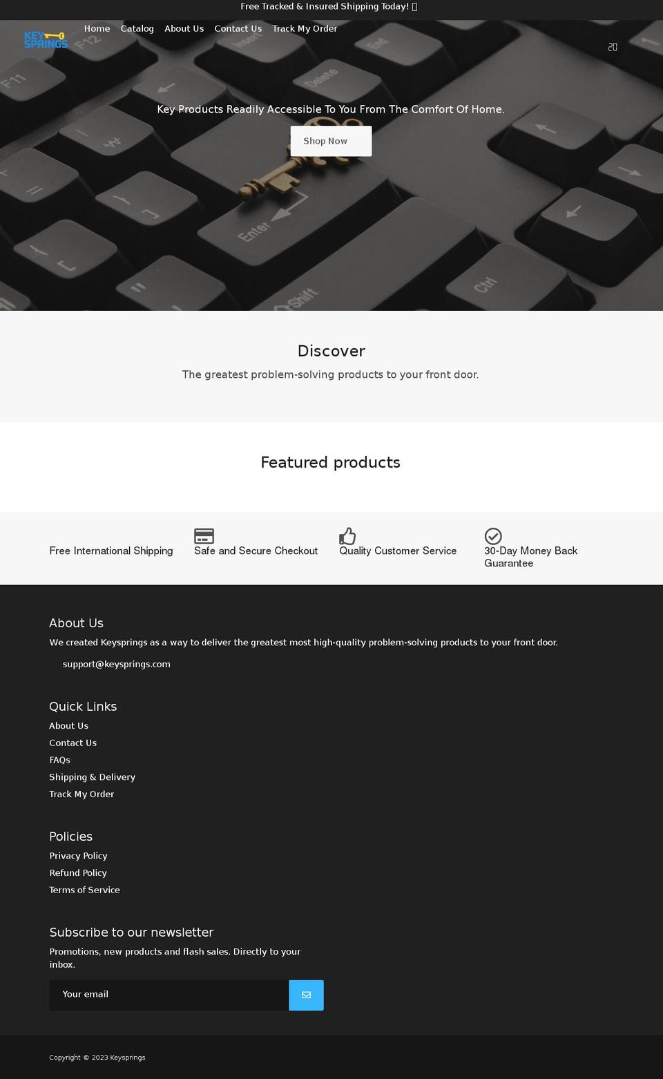 keysprings.com shopify website screenshot
