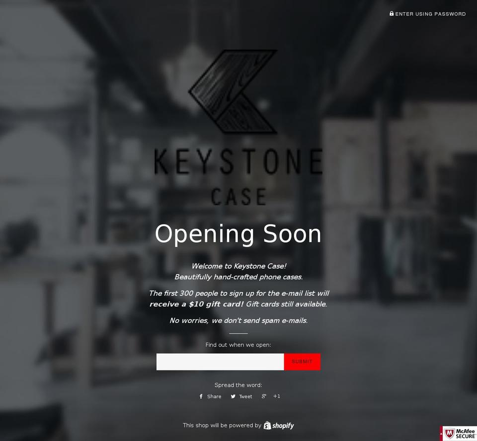 keystonecase.com shopify website screenshot