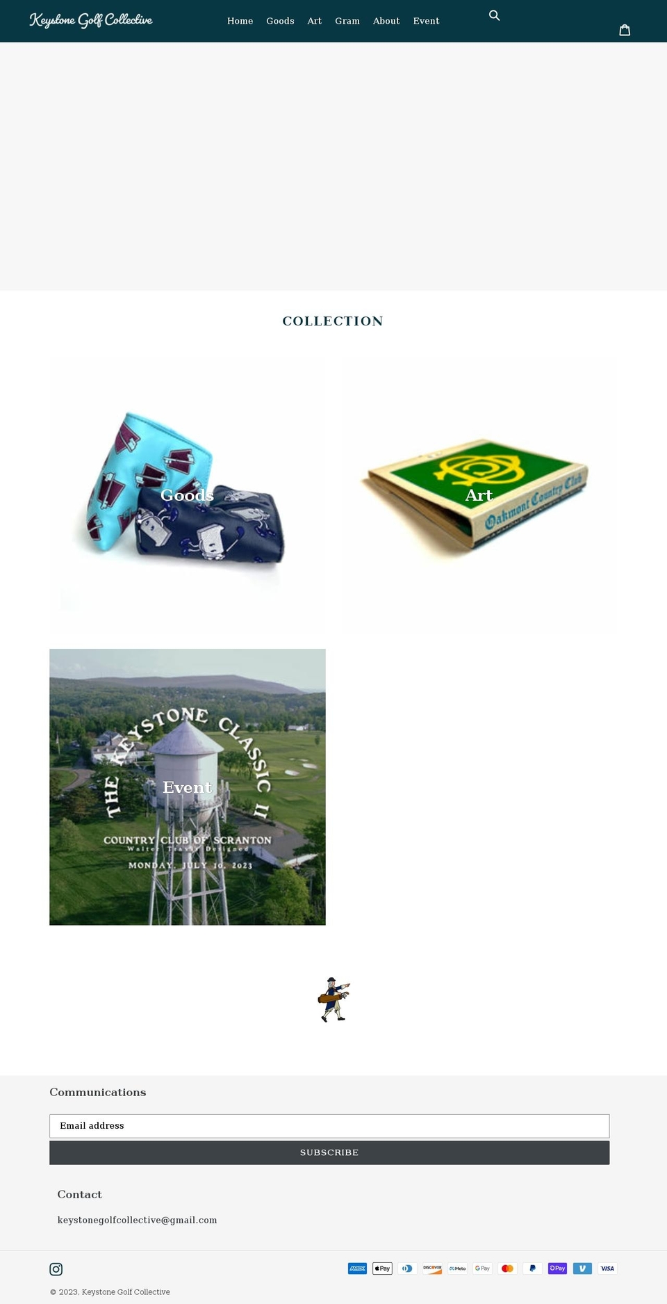 keystonegolfcollective.com shopify website screenshot