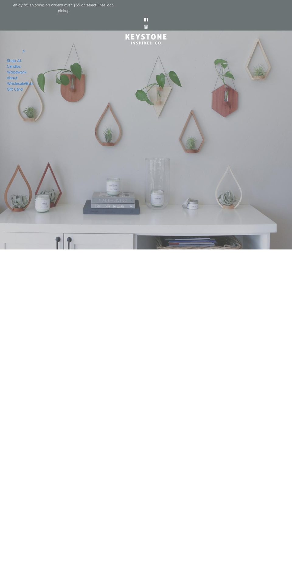 keystoneinspired.com shopify website screenshot