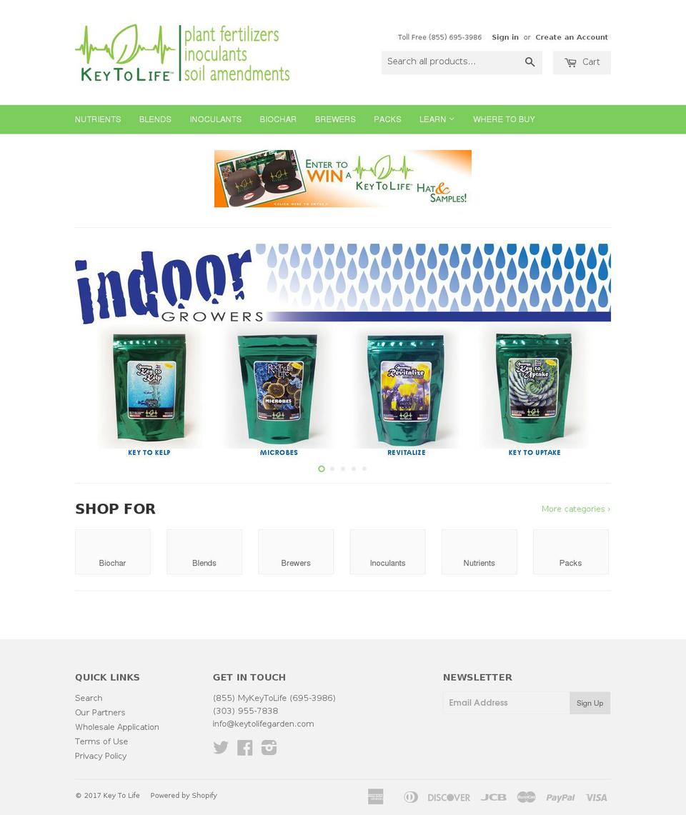 keytolifeproducts.com shopify website screenshot