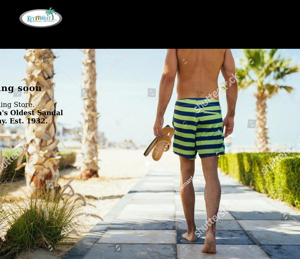 keywestsandalfactory.com shopify website screenshot
