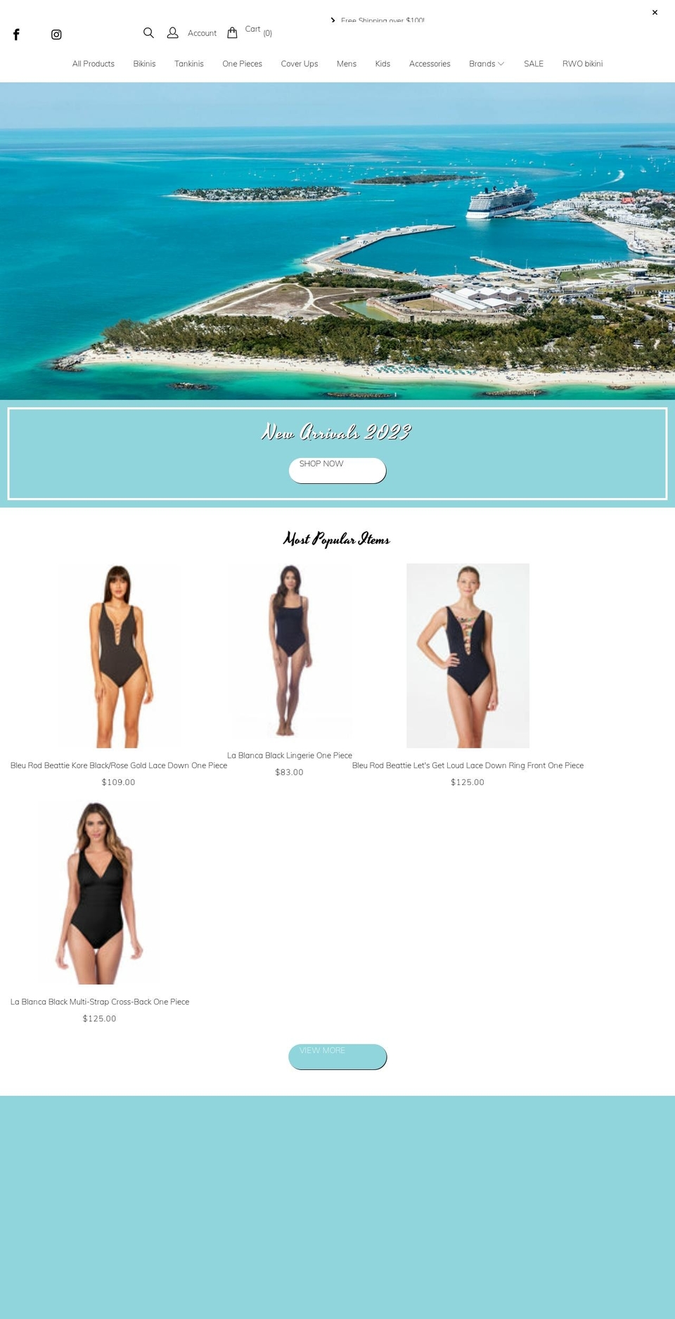 December Shopify theme site example keywestswimwear.com