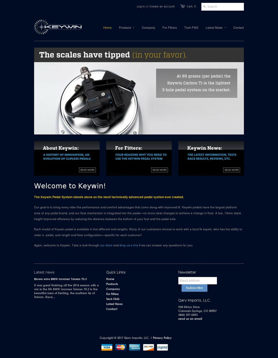 keywinpedals.com shopify website screenshot