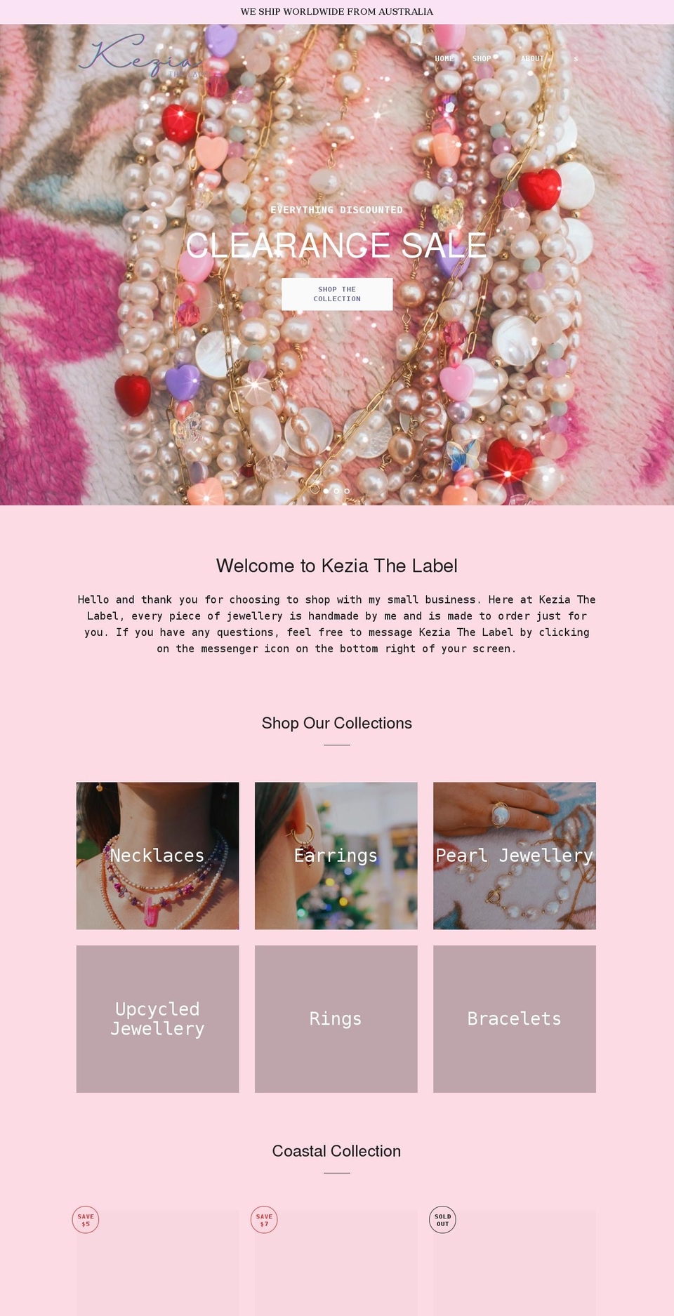 keziathelabel.com shopify website screenshot