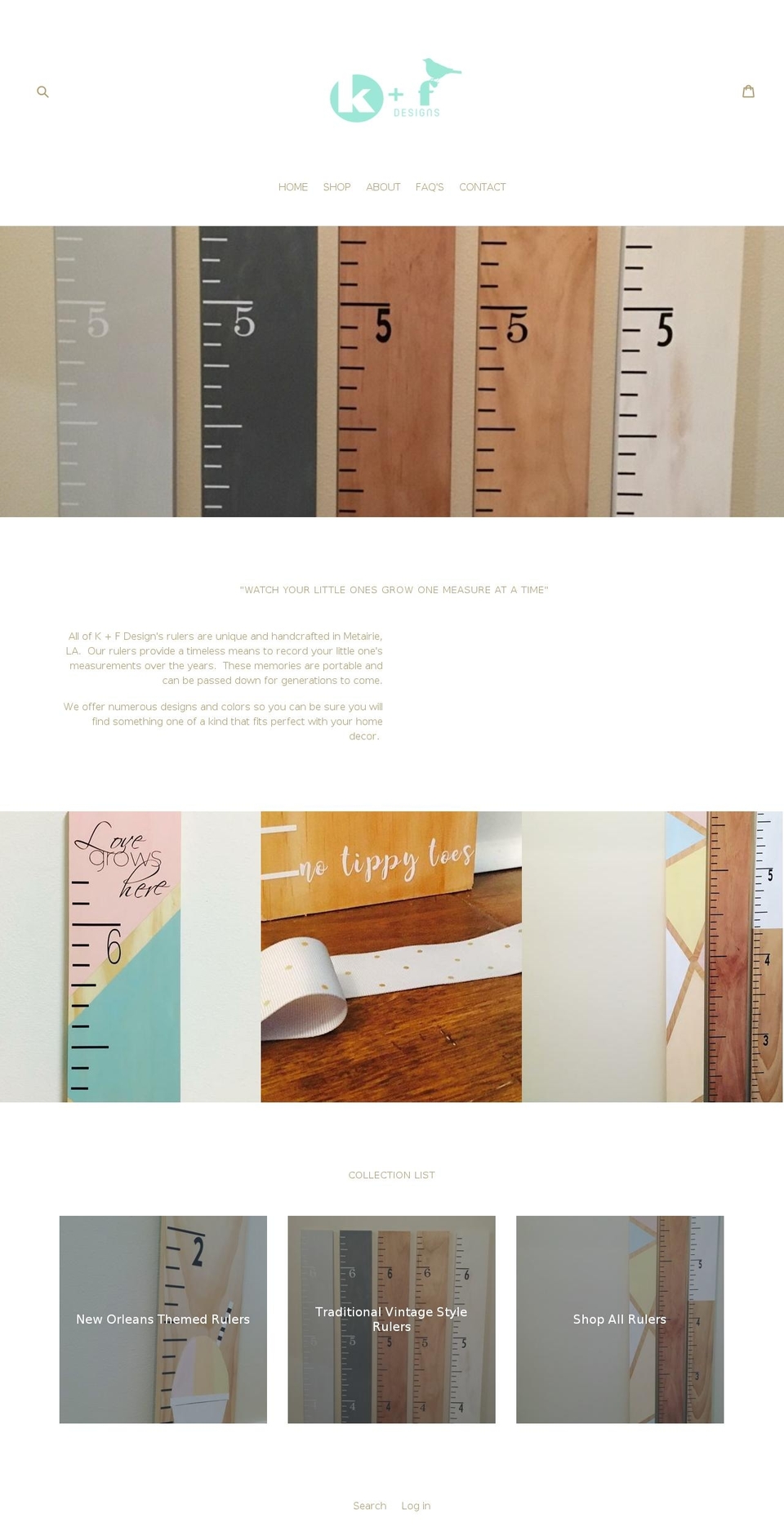 kfdesignsnola.com — Shopify storefront screenshot
