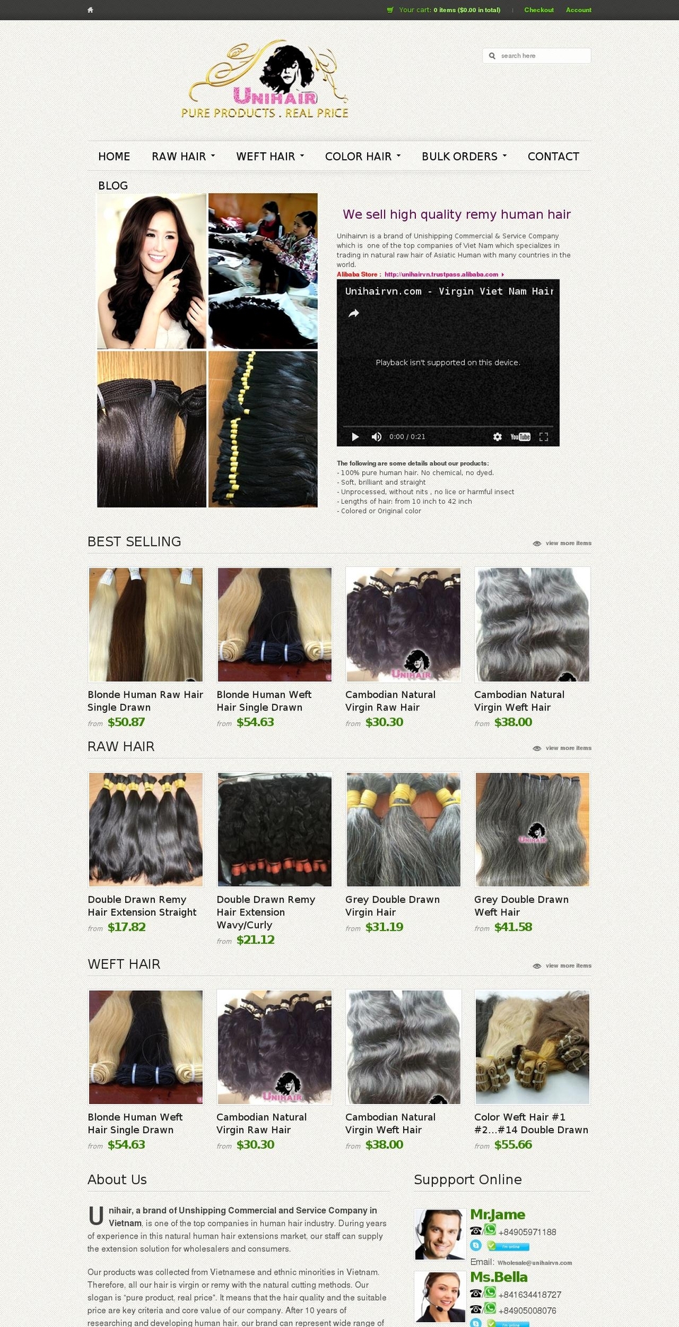 callisto Shopify theme site example kfhair.com