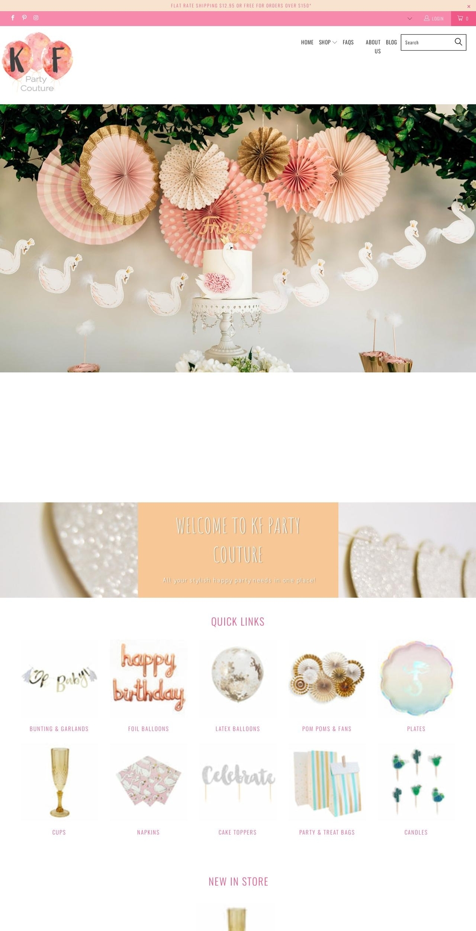 kfpartycouture.com — Shopify storefront screenshot