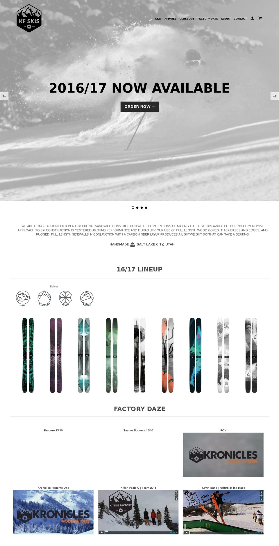 kfskis.com shopify website screenshot