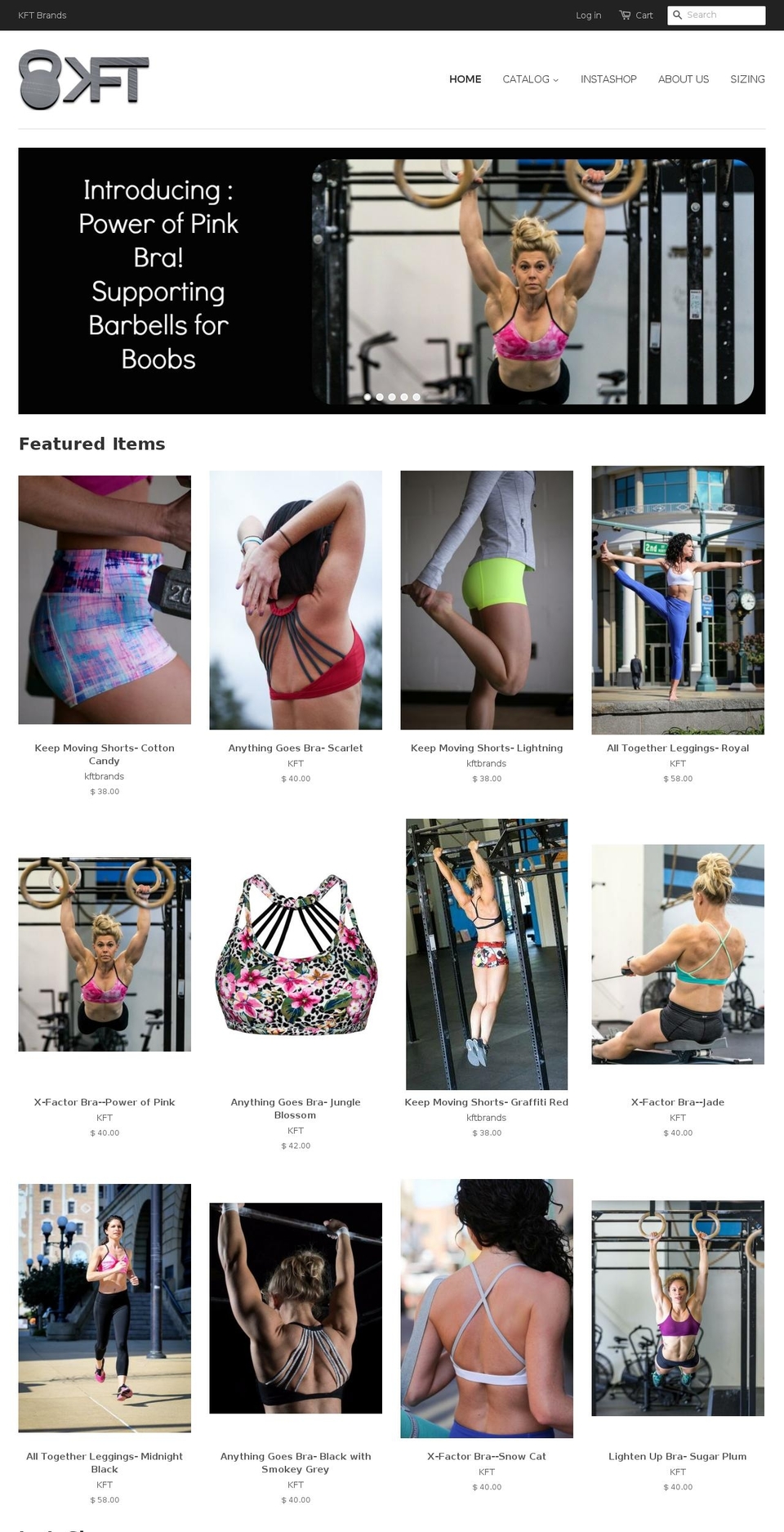 kftbrands.com shopify website screenshot