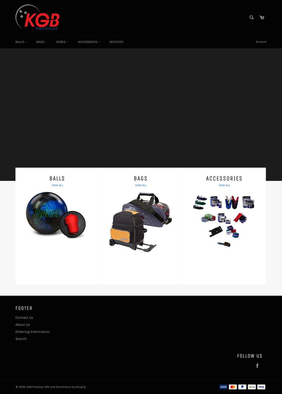 kgbbowling.com — Shopify storefront screenshot