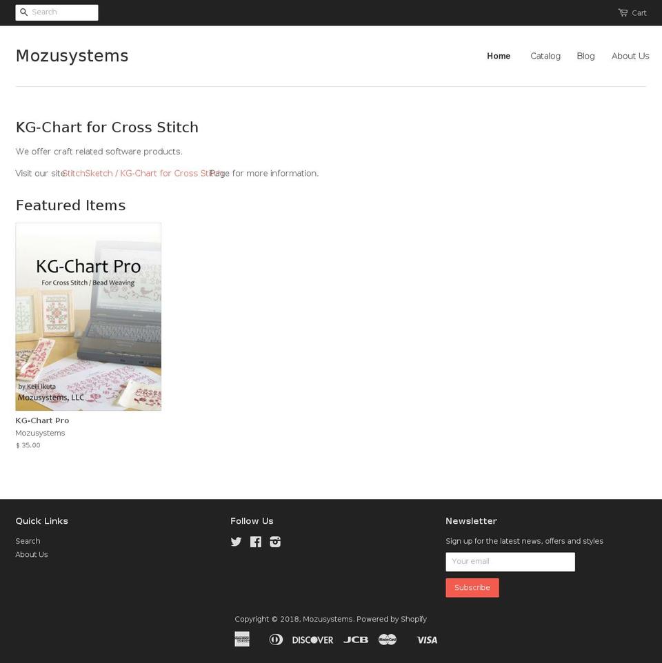 kgchart.com — Shopify storefront screenshot