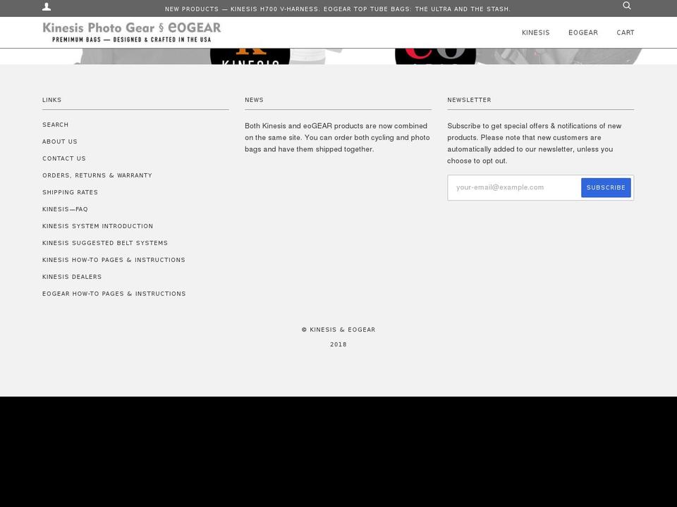 kgear.eogear.com — Shopify storefront screenshot