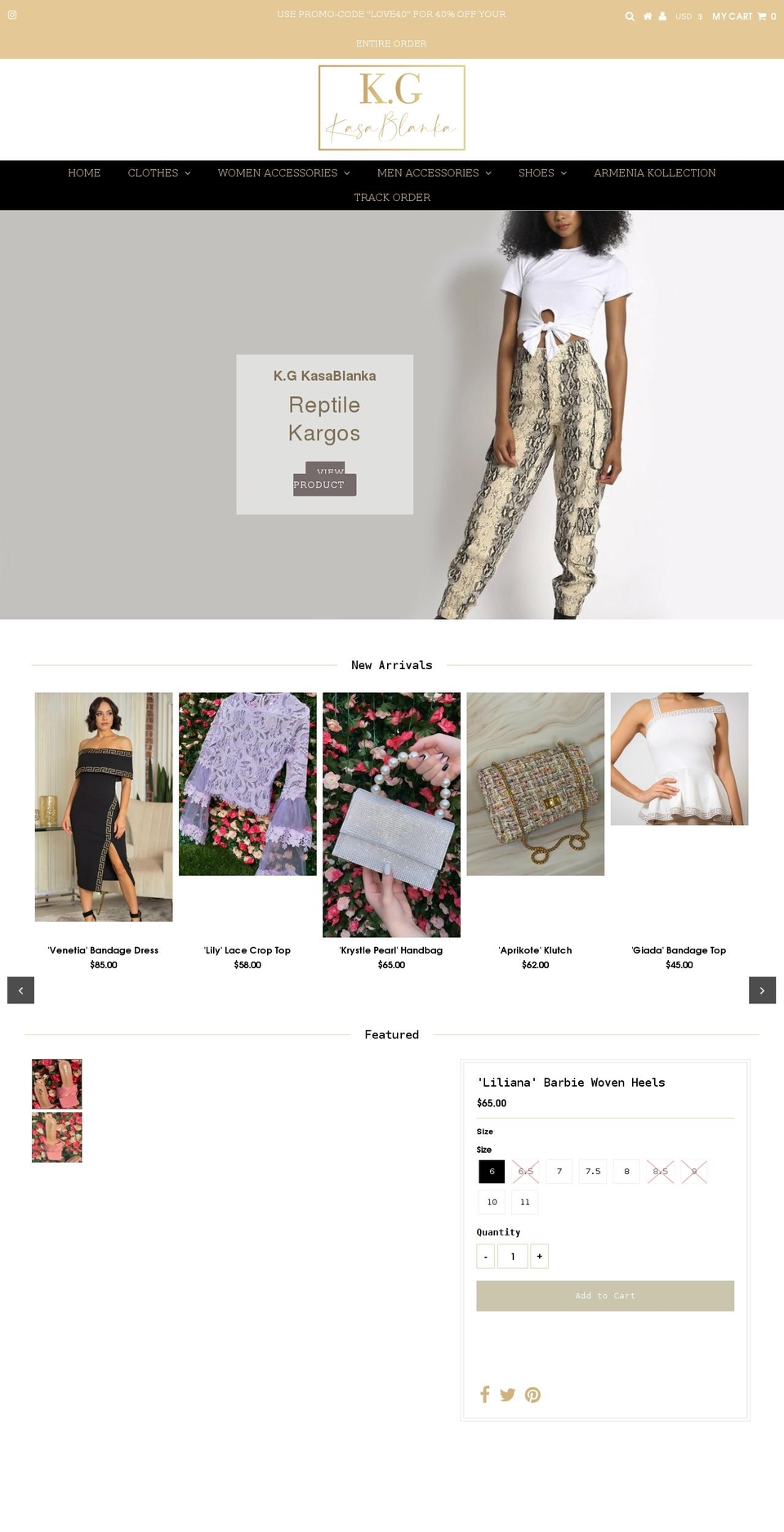 kgkasablanka.com shopify website screenshot