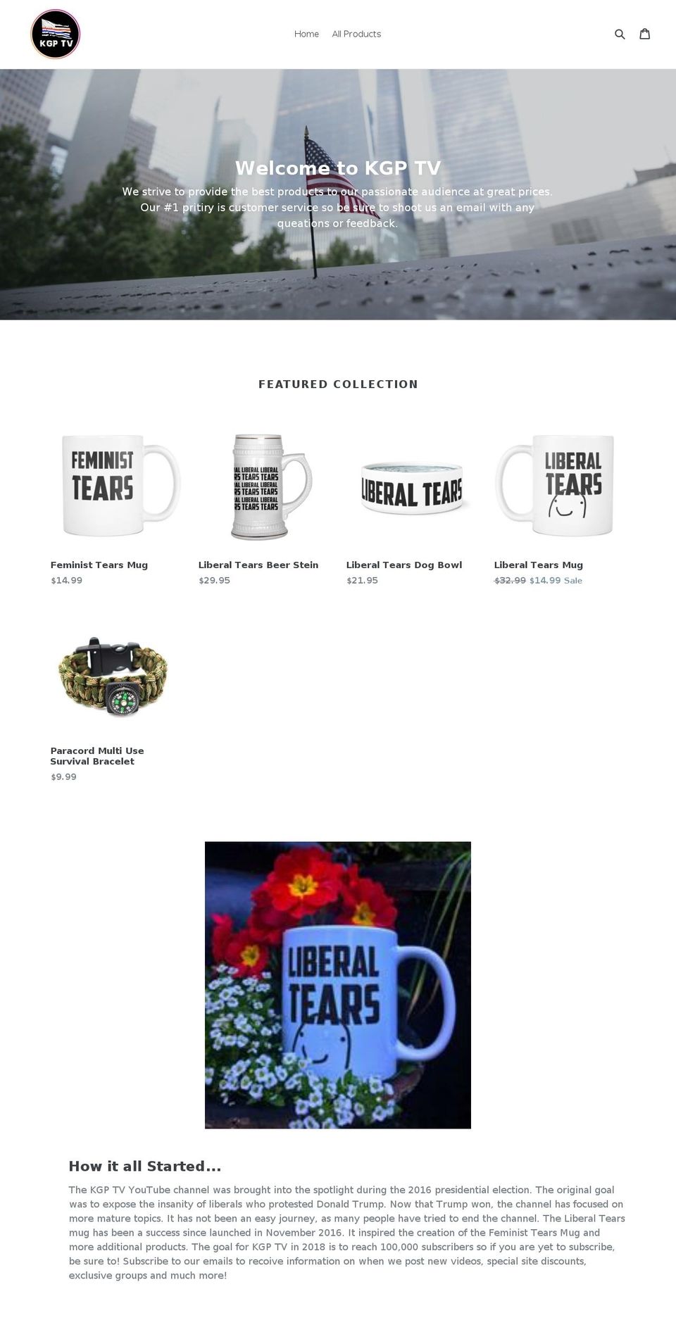 kgptv.net shopify website screenshot