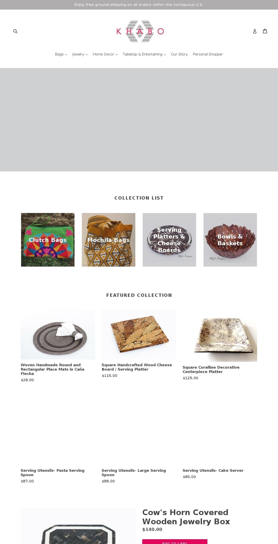 khabodesigns.com — Shopify storefront screenshot