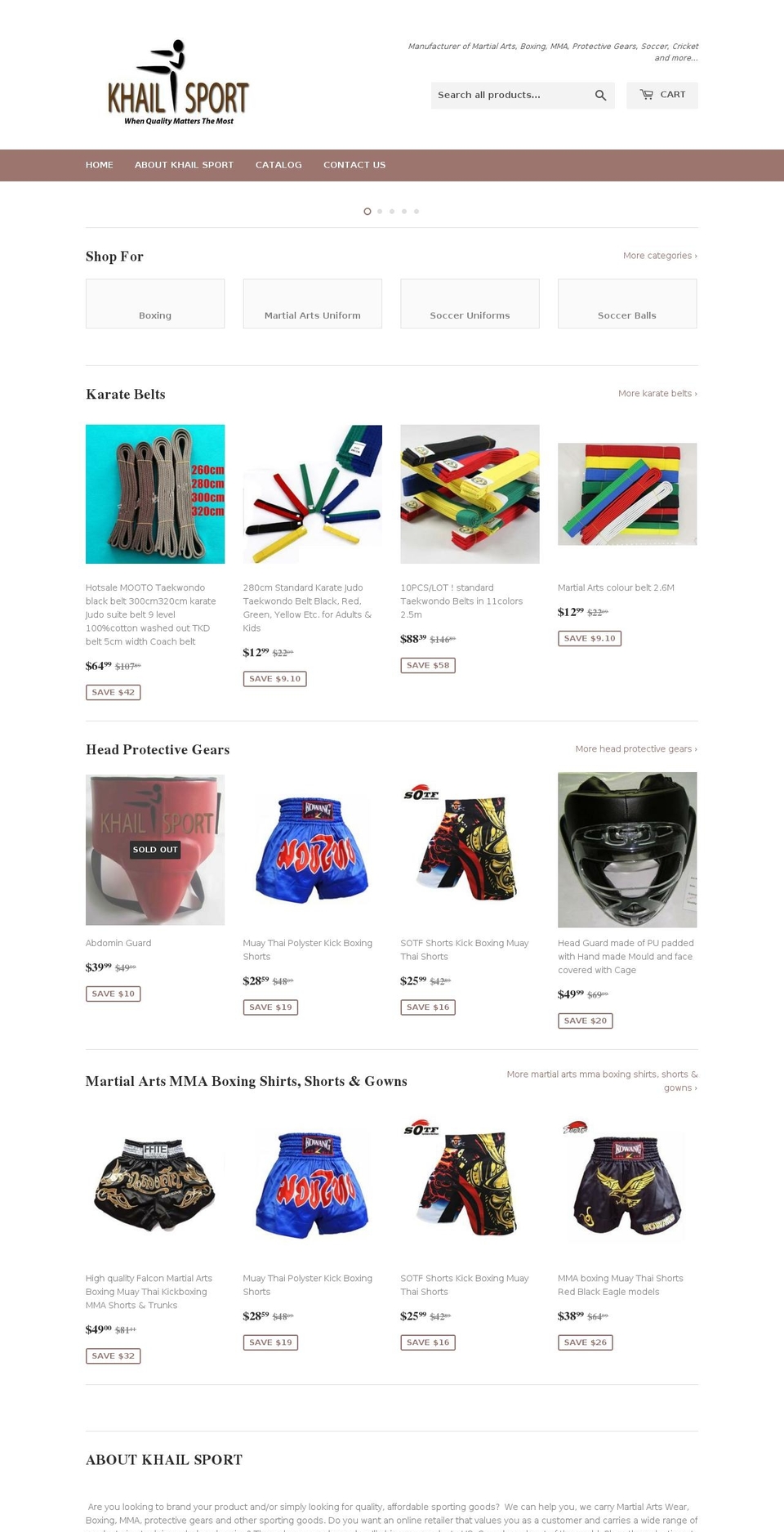 khailsport.com — Shopify storefront screenshot