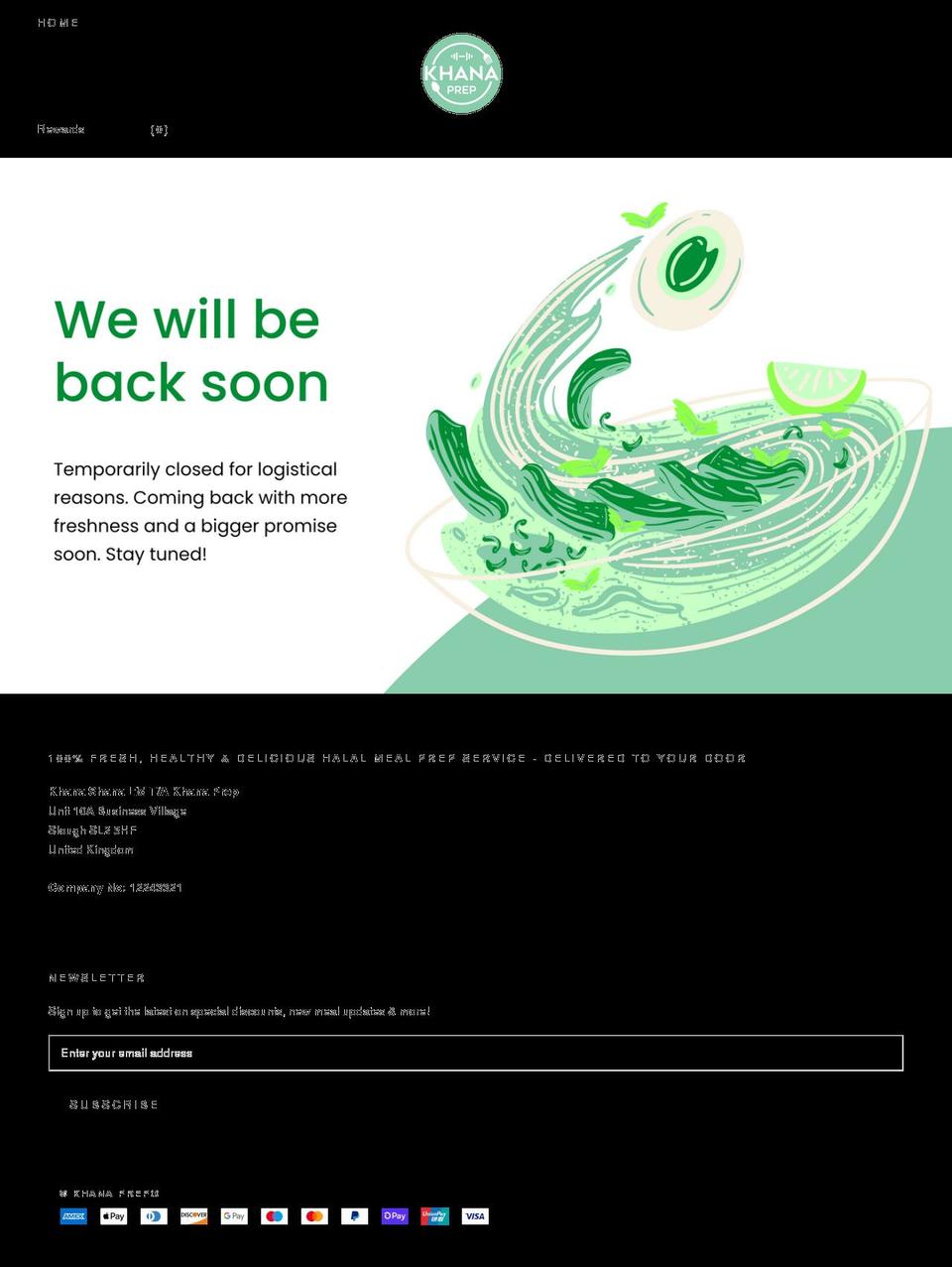 khanaprep.co.uk shopify website screenshot