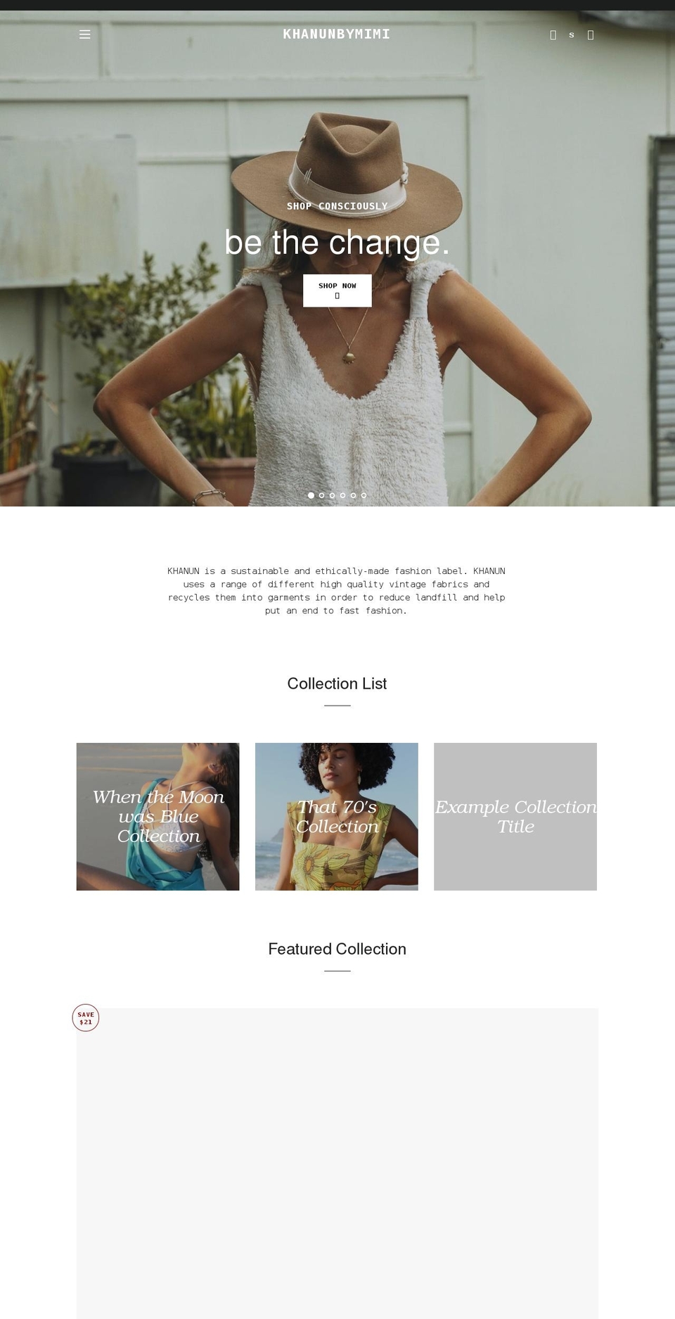khanunbymimi.com shopify website screenshot