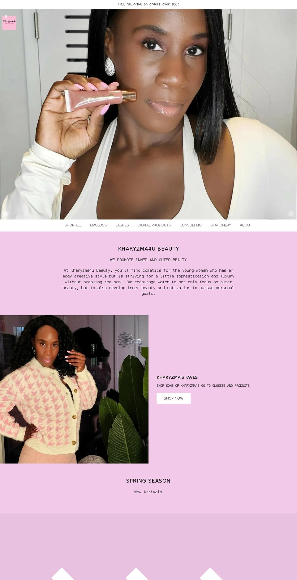 kharyzma4u.com shopify website screenshot