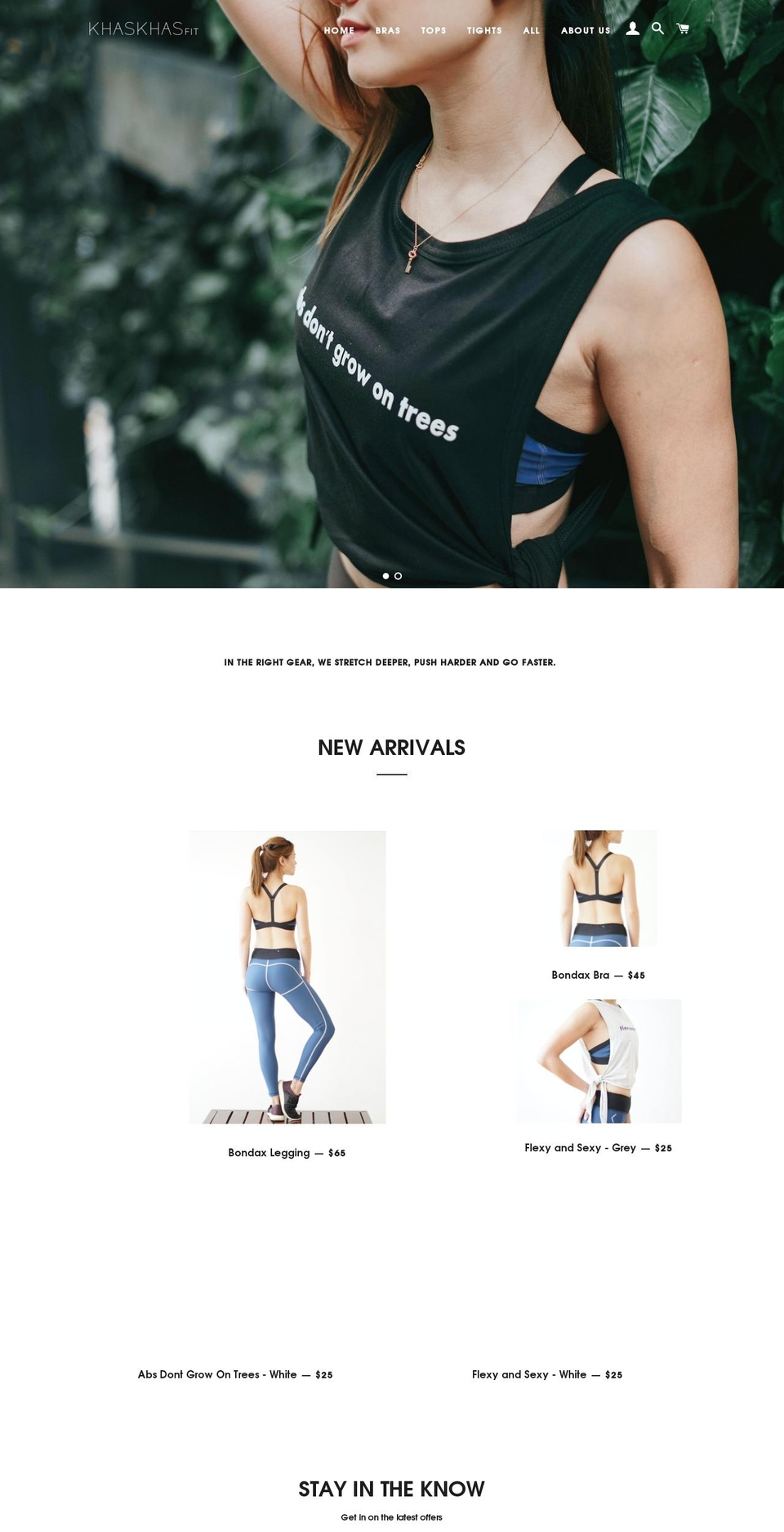 khaskhasfit.com — Shopify storefront screenshot