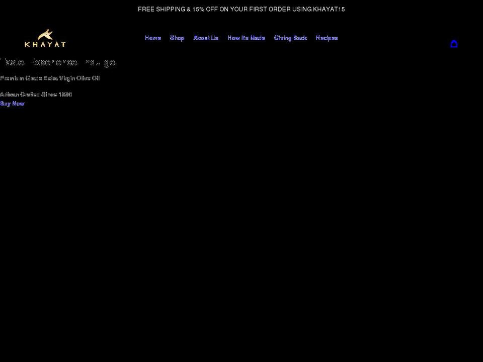khayatoil.com shopify website screenshot