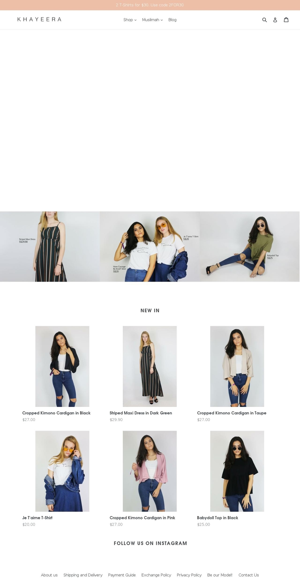 khayeera.com — Shopify storefront screenshot