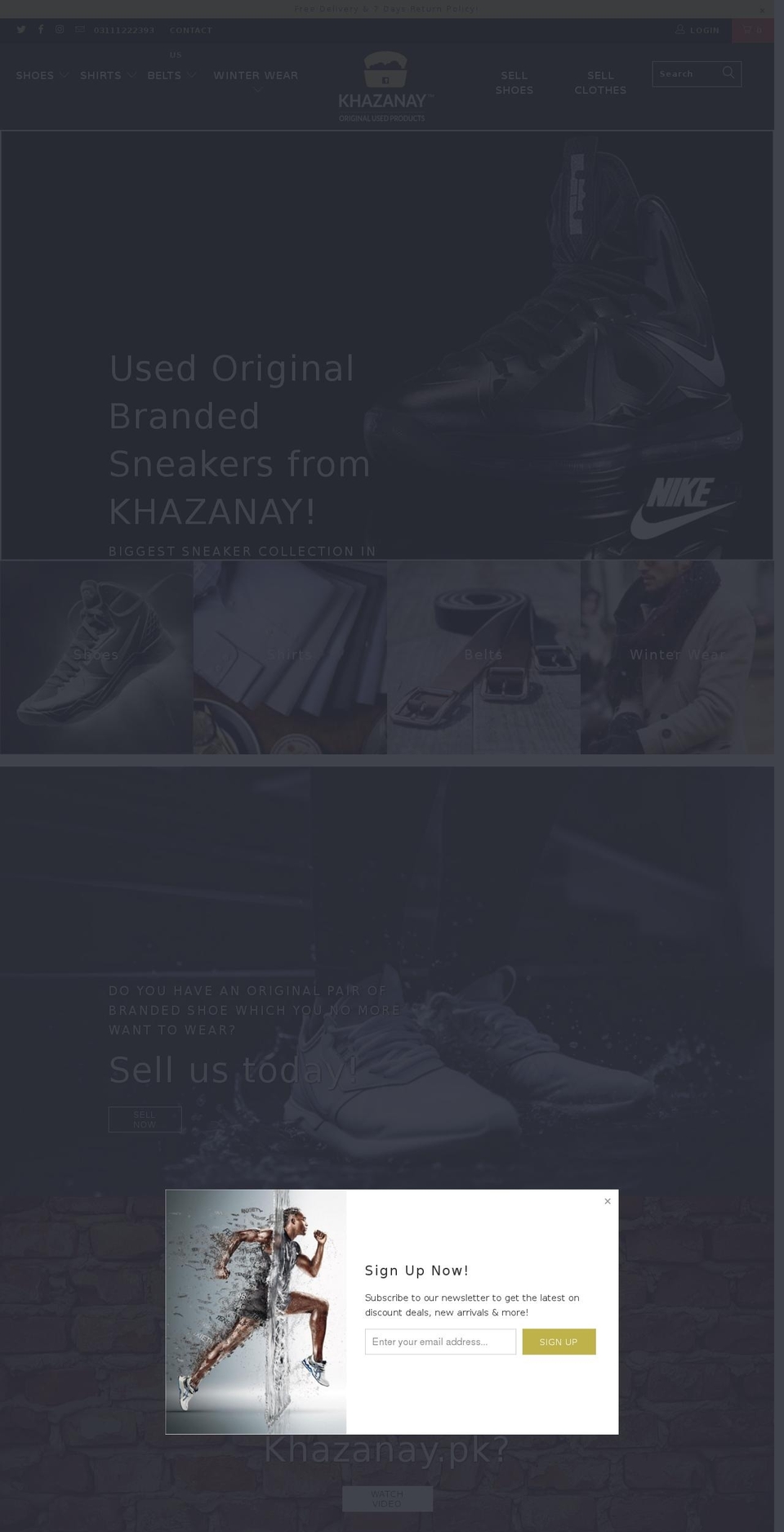 Nice Try Shopify theme site example khazanay.pk