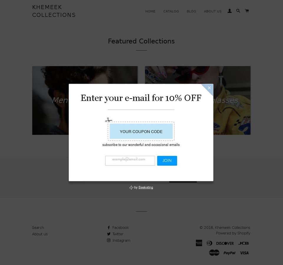 khemeek.com — Shopify storefront screenshot