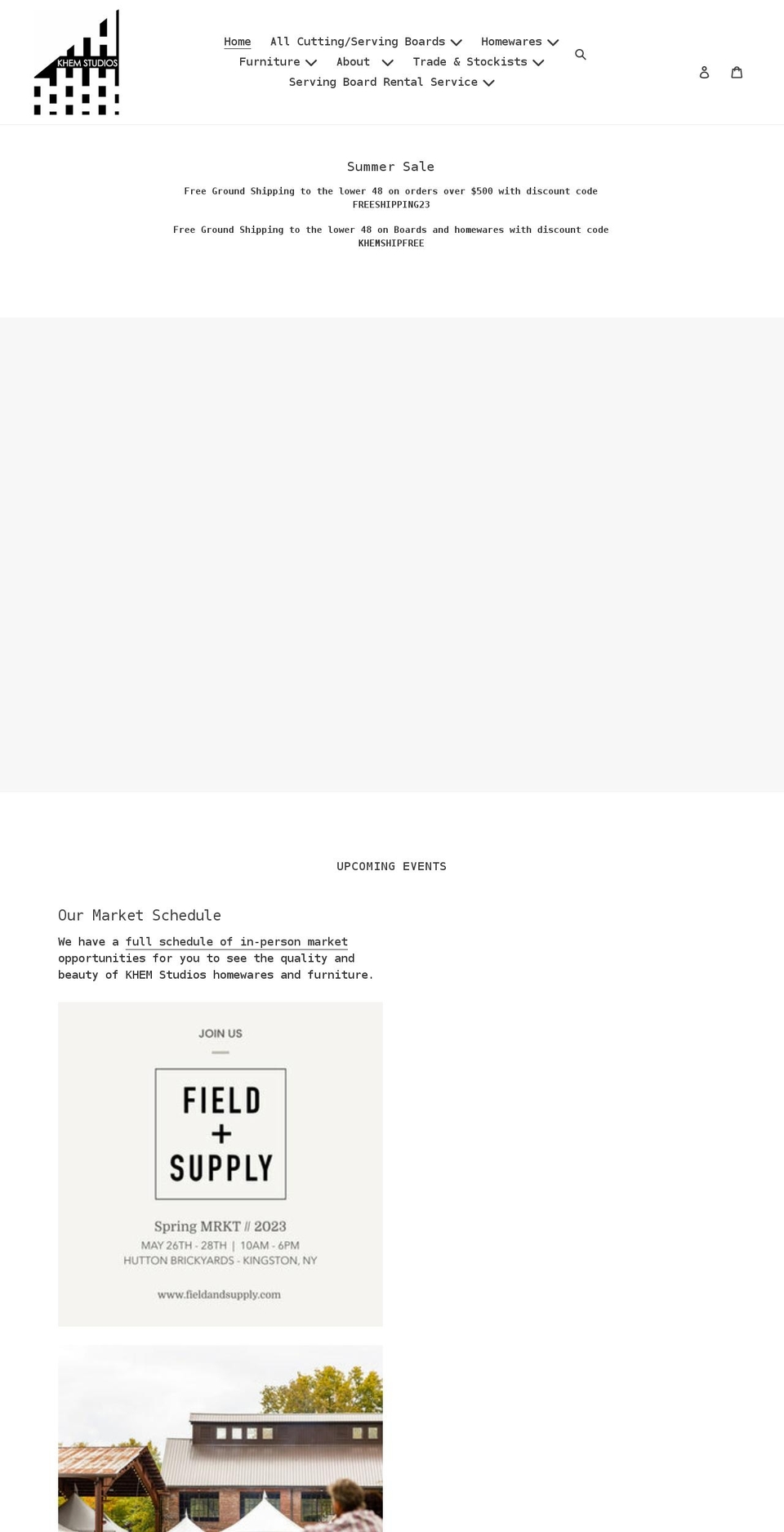 khemstudios.com — Shopify storefront screenshot