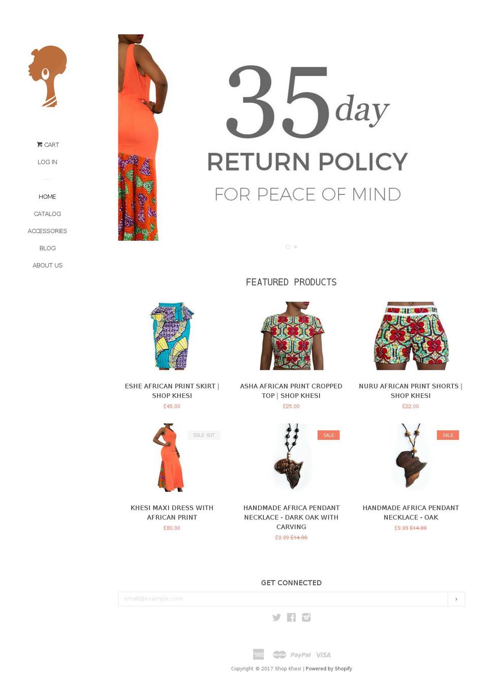khesi.com shopify website screenshot