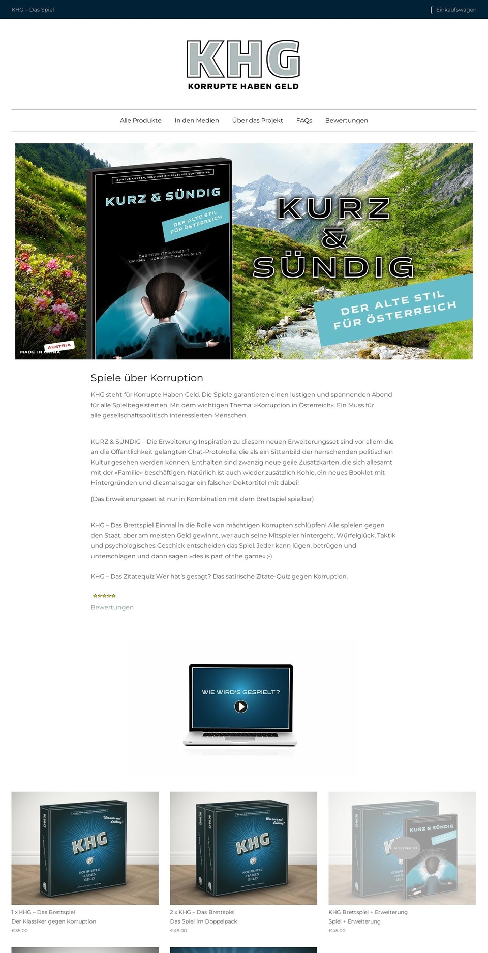 khg-das-spiel.at shopify website screenshot